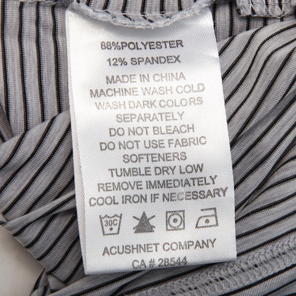 FootJoy Polo Shirt Mens XL Gray Striped Golf Performance Rockaway River CC Logo - Picture 6 of 11